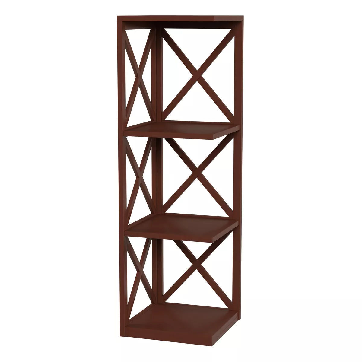 4-Shelf Criss-Cross Style Bookcase