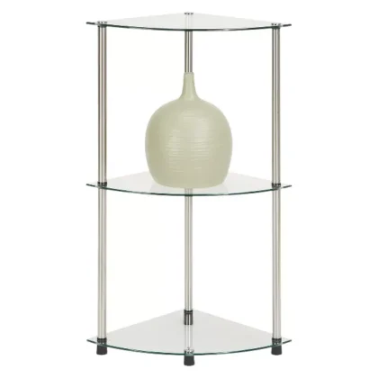 Home Décor, Home Shelf, Classic Glass Corner Shelf