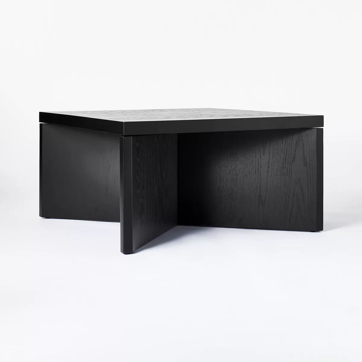 Black Square Wooden Coffee Table