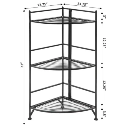 Home Décor, Home Shelf, Folding Metal Corner Shelf