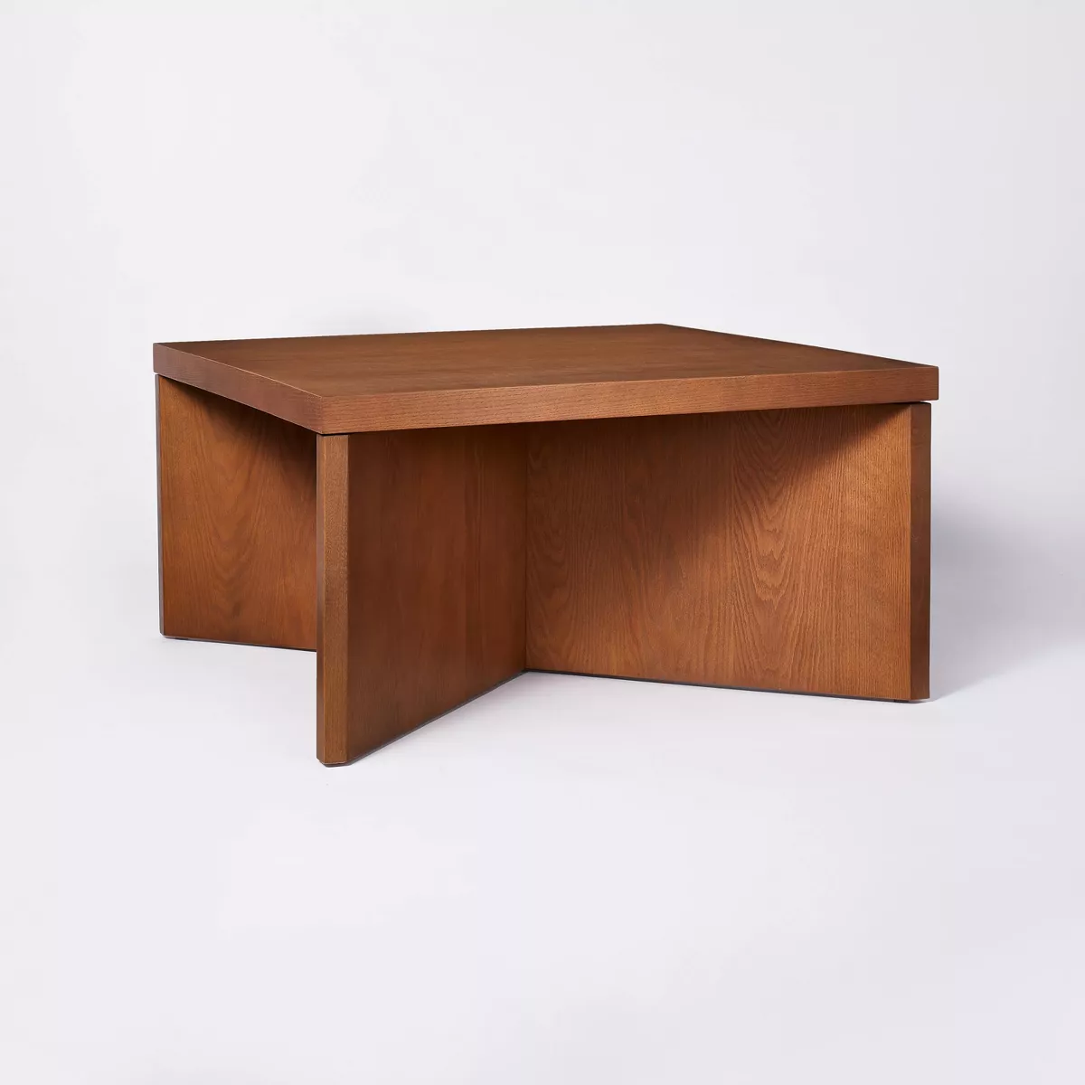 Brown Square Wooden Coffee Table