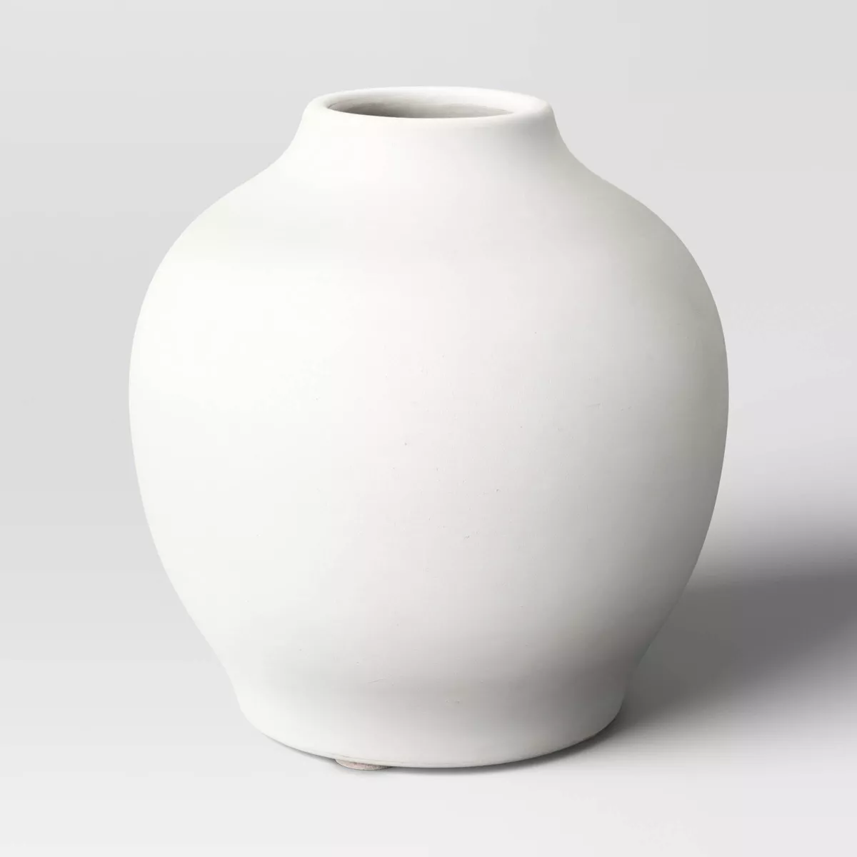 7 Inch White Ceramic Vase