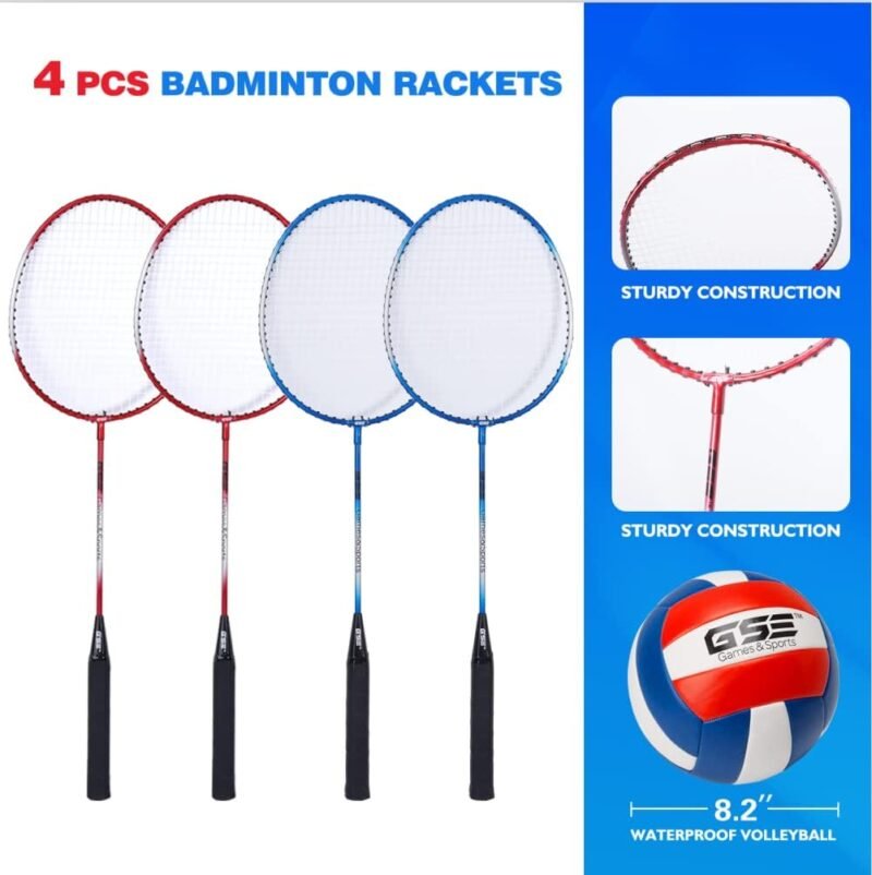 Sports & Outdoor, Sports & Games, Badminton Volleyball Combo Set