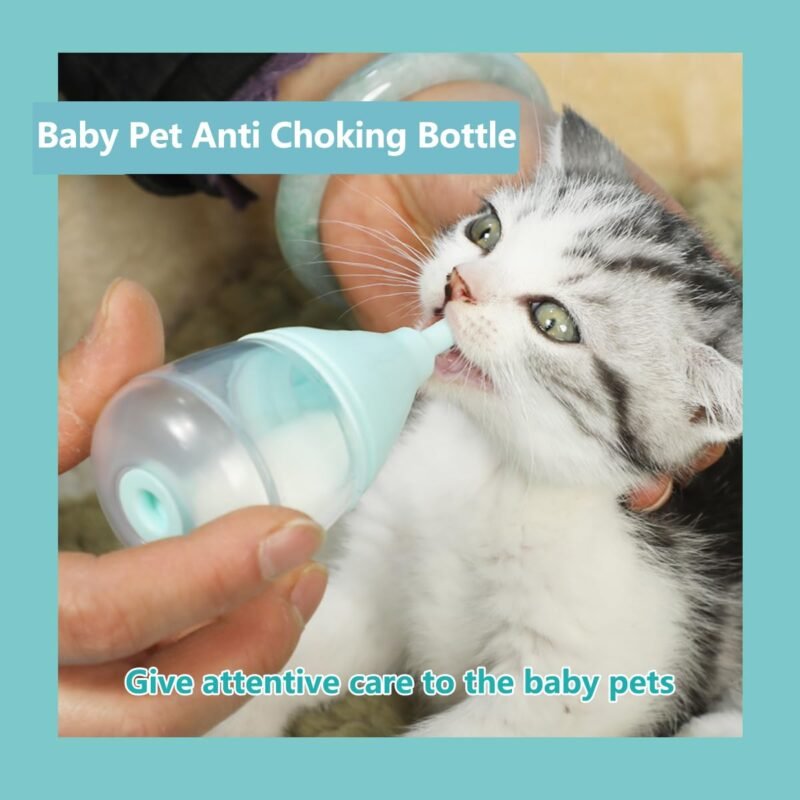 Pet Supplies, cat Food, cat Supplies, Nursing Silicone Kittens Bottles