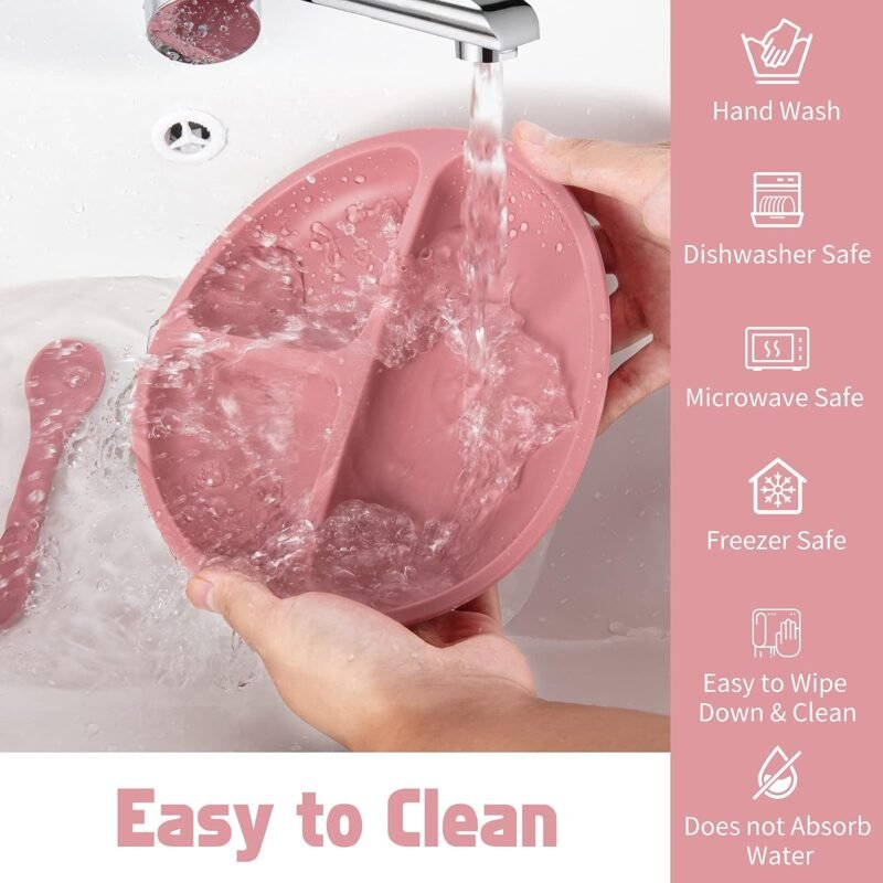Baby & Toddler Feeding Supplies, Silicone Baby Feeding Set, Self Feeding Supplies Set, Toddler Feeding Suction Bowls , Silicone Toddler Feeding Set, Baby Led Weaning Supplies