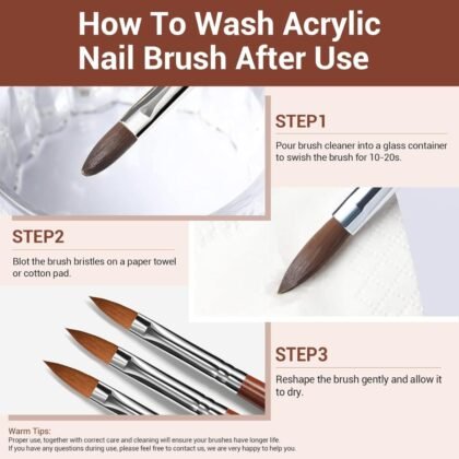 Nail Care, Nail Treatment, Acrylic Nail Brush Set