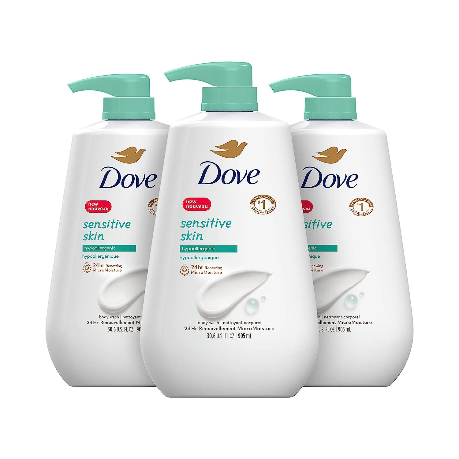 Dove 3 Pack Sensitive Skin Body Wash