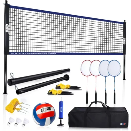 Sports & Outdoor, Sports & Games, Badminton Volleyball Combo Set