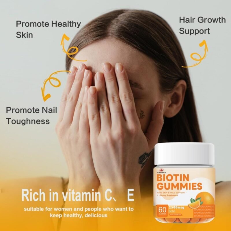 Food supplements, Protiens, Health & Nutrition, Orange Flavored Biotin Gummies