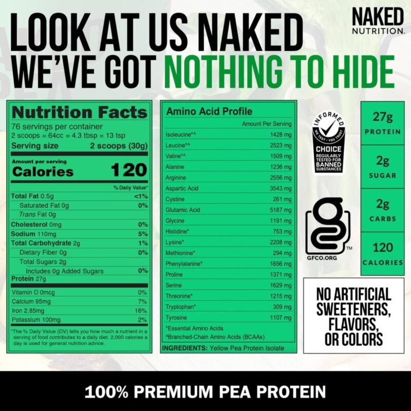 Food supplements, Protiens, Health & Nutrition, Pea Protein Isolate Powder