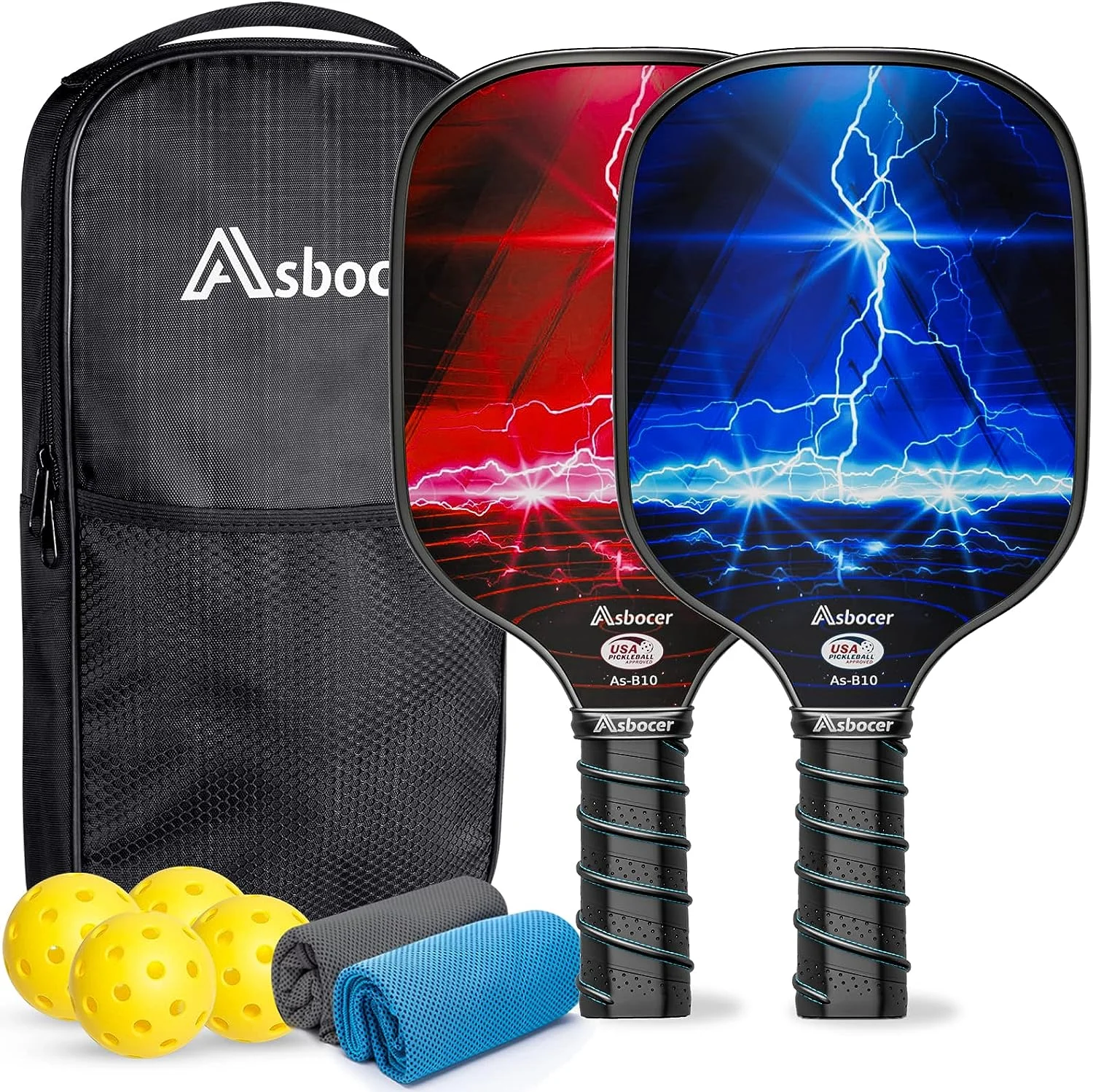 Asbocer USAPA Approved Pickleball Paddles Set