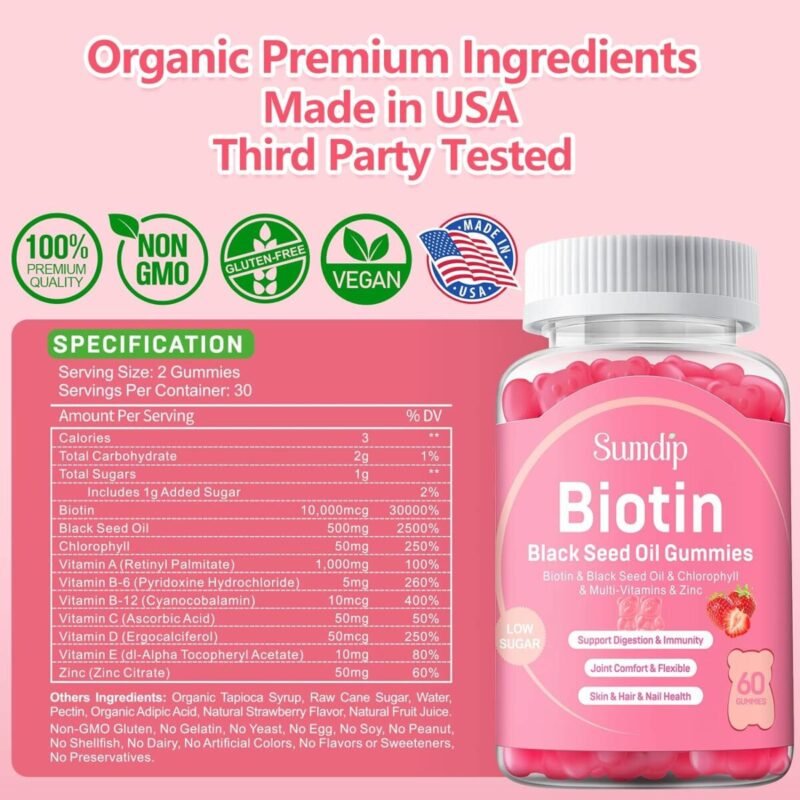 Food supplements, Protiens, Health & Nutrition, Black Seed Oil Gummies
