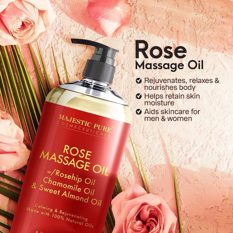 Skin Care, Cosmetics , Personal Care, Beauty, Natural Rose Massage Oil